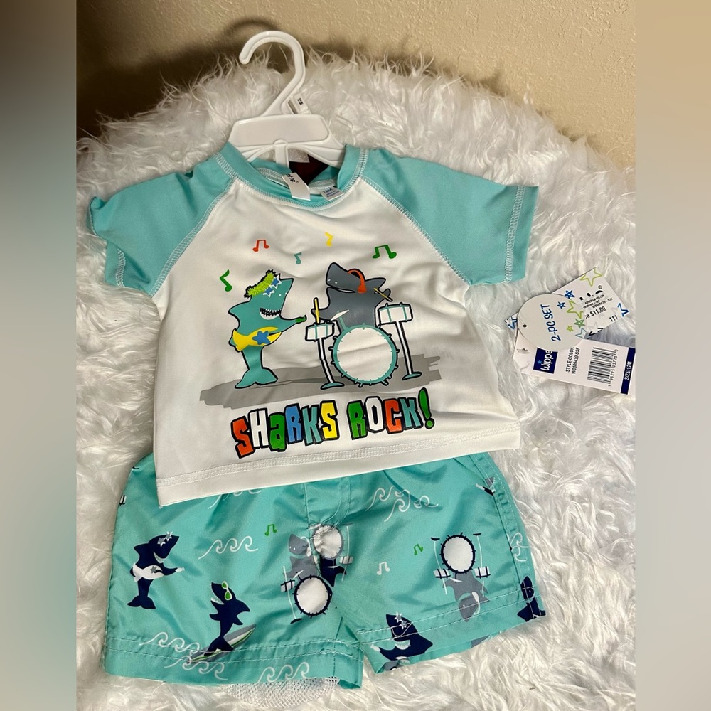 Shark swimsuit set